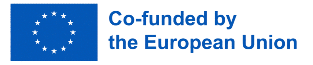 European Flag with "Co funded by European Union" written next to it